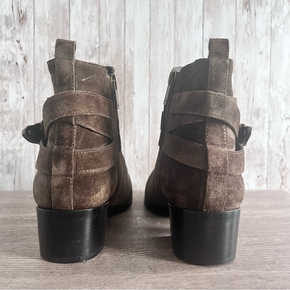 Marc Fisher Women’s Yandi Suede Olive Green Western Boots Size 8.5 - Picture 6 of 10